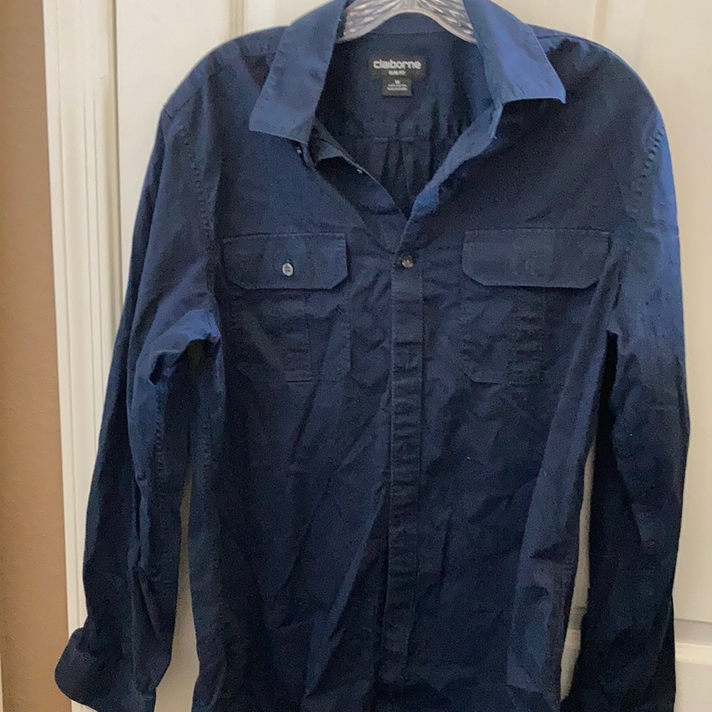 FINAL MARKDOWN Men’s Claiborne Slim Fit LS Shirt (M)
